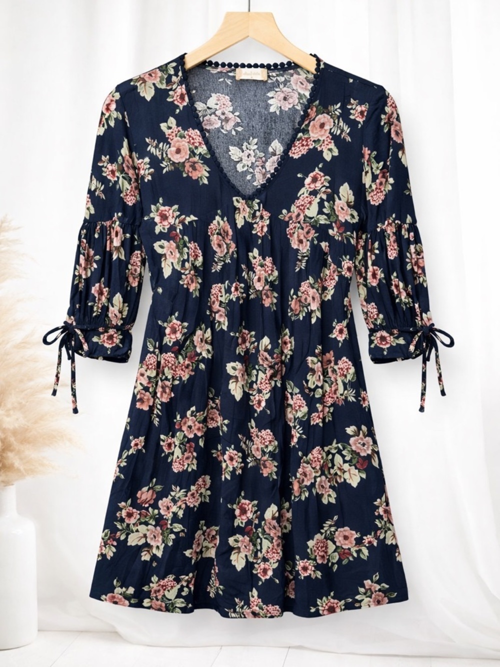 Altar'd State Navy Floral Mini Dress (163)